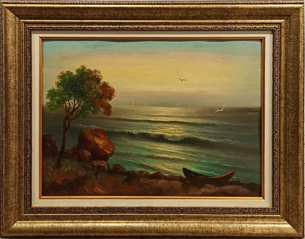 Бряг с лодка