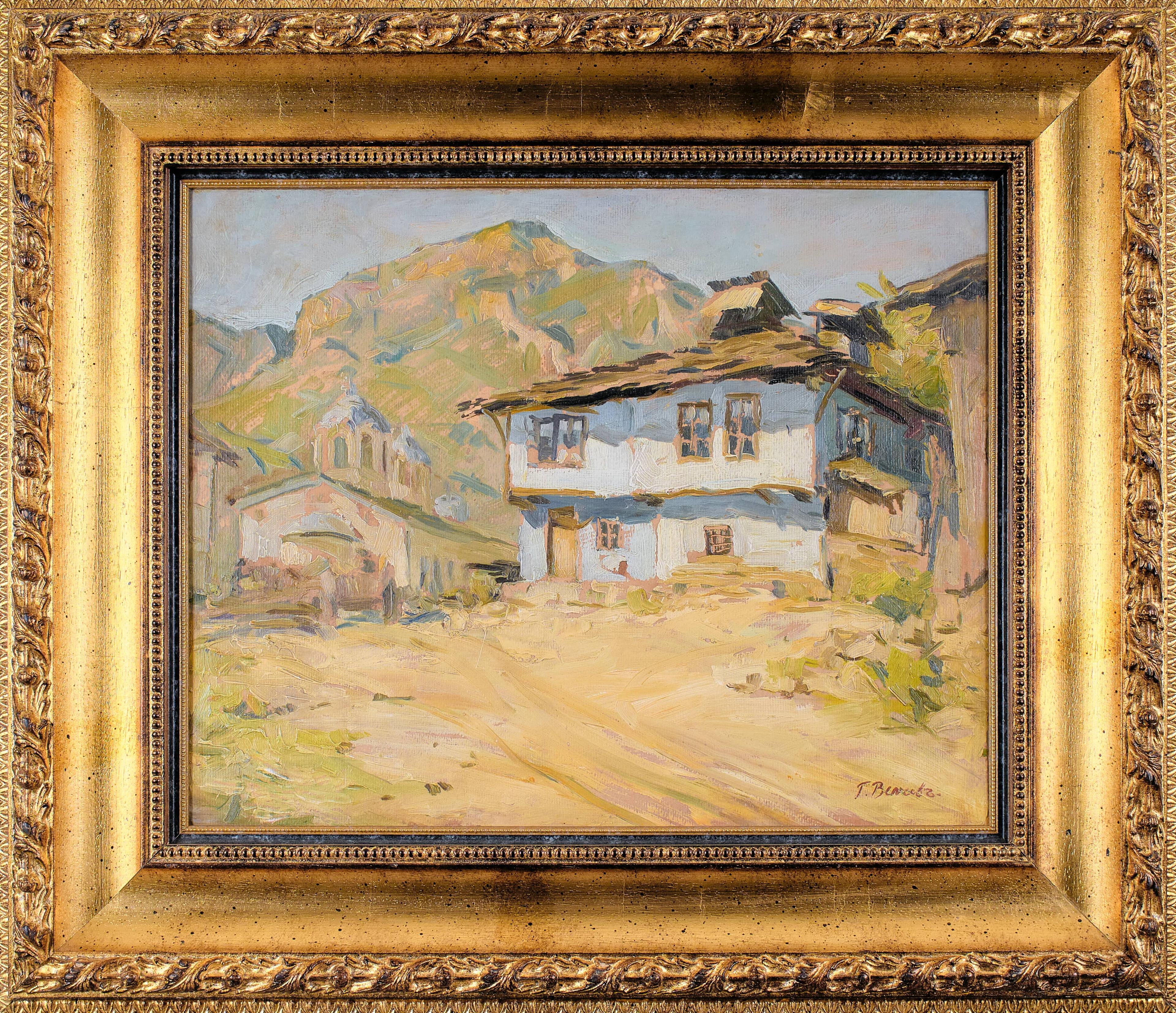 Планински пейзаж с къща