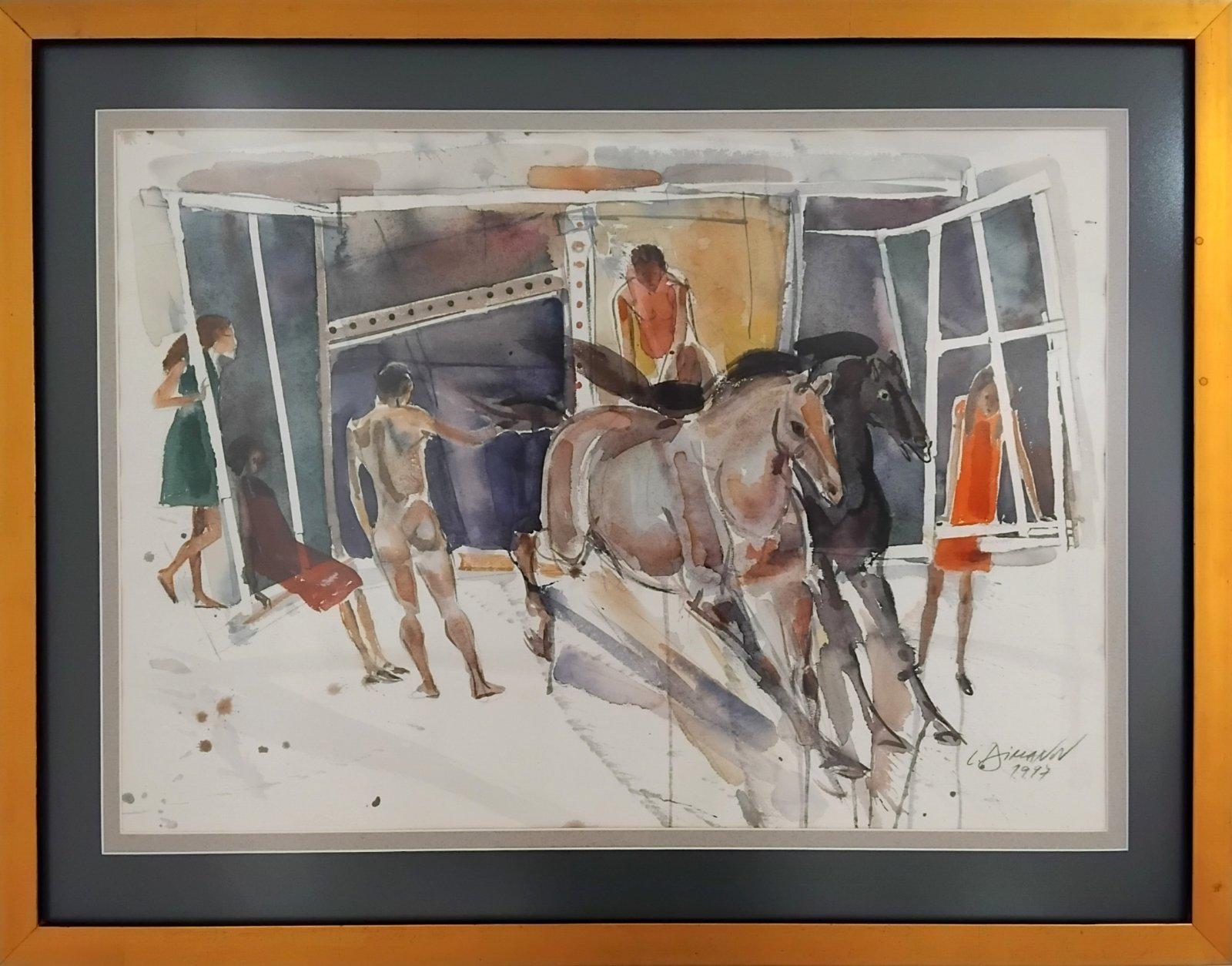 Композиция с два коня, 1997