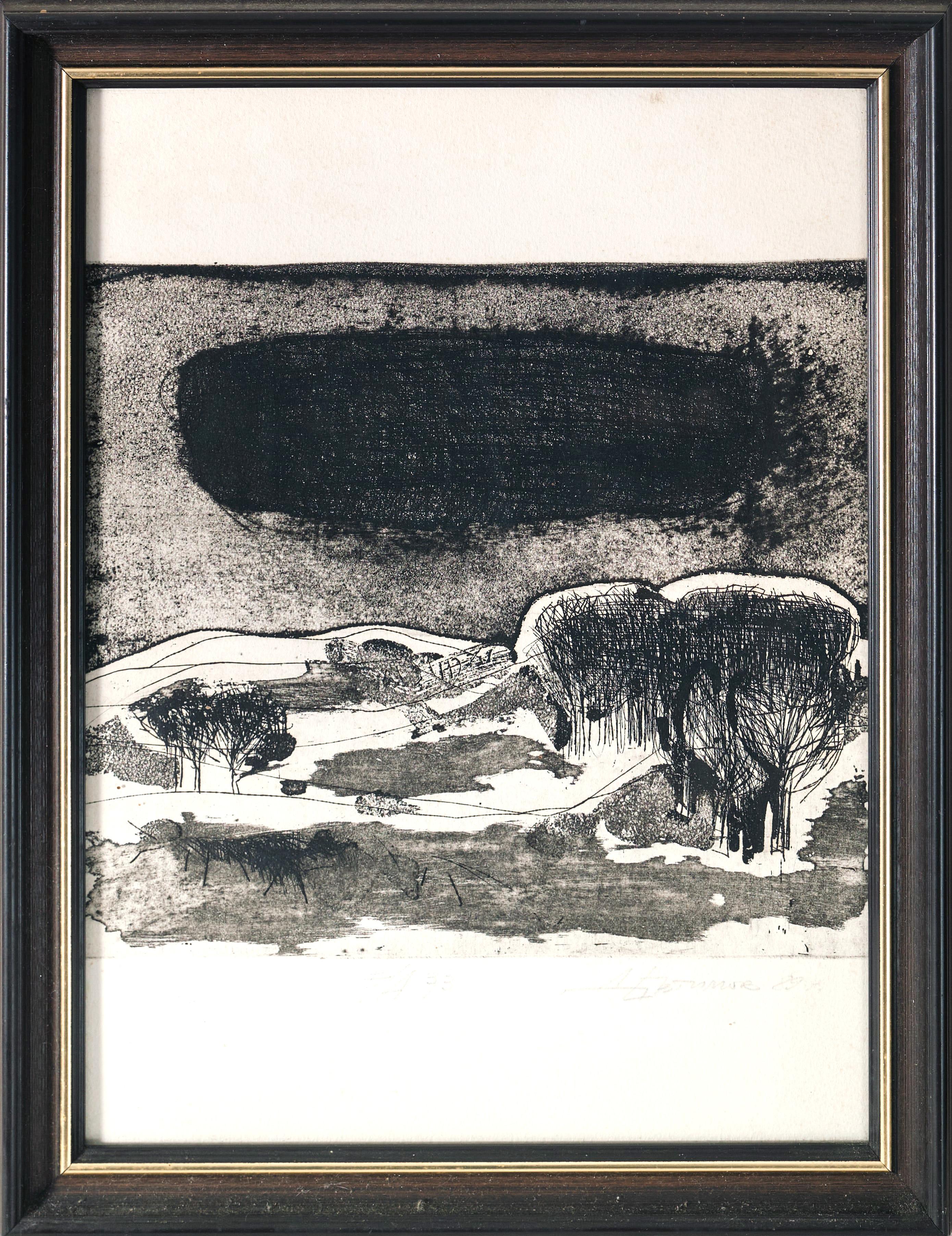 Пейзаж в черно